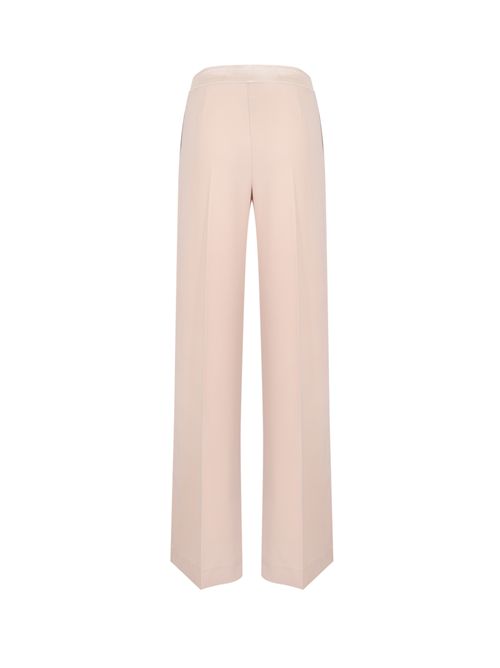 Pantalone in crepe con dettagli in raso Conchiglia D. Exterior | 629055CONC